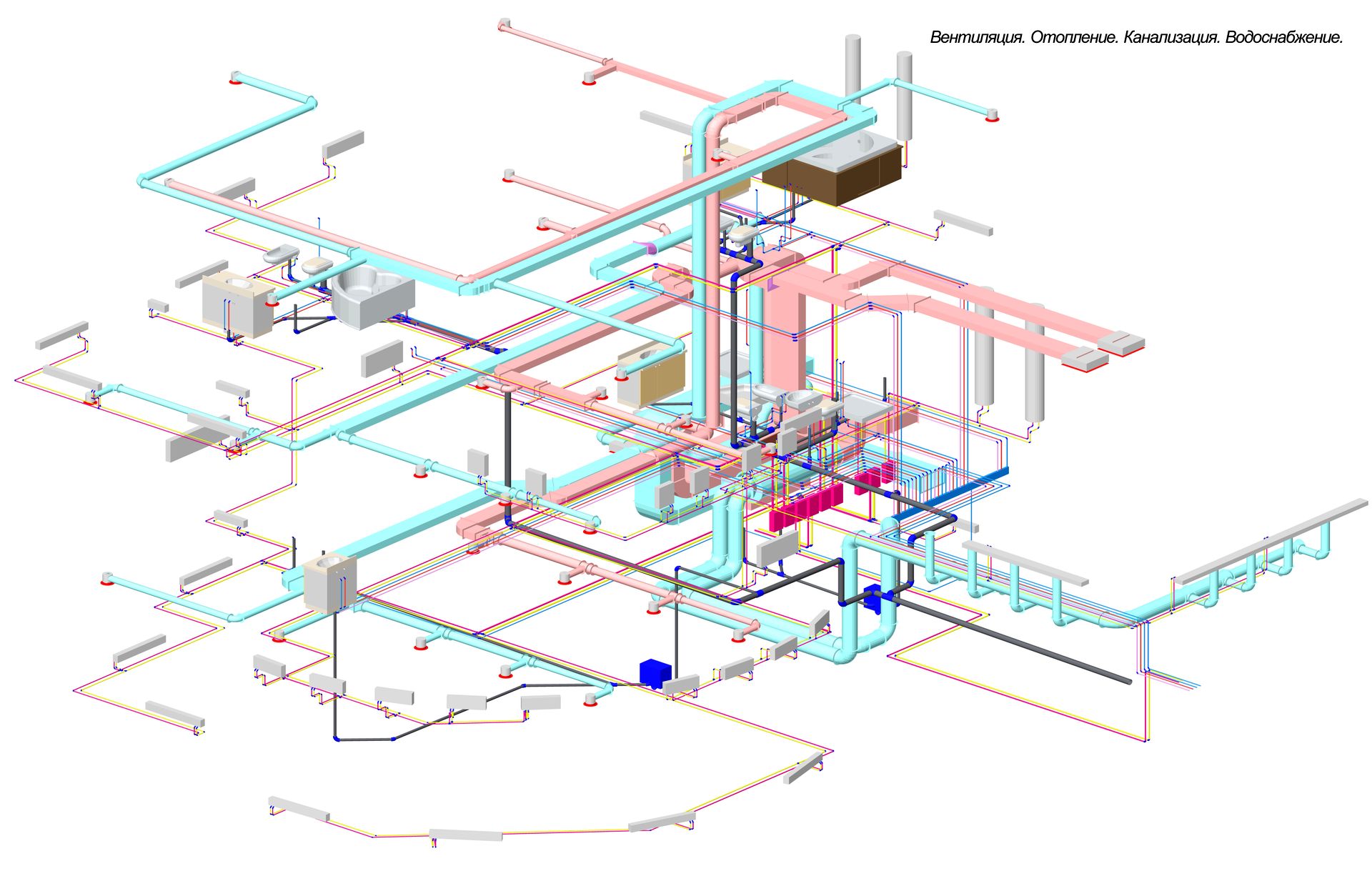 схема системы отопления и вентиляции